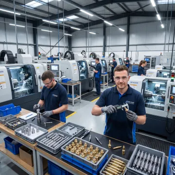 Precision screw machining of metal components