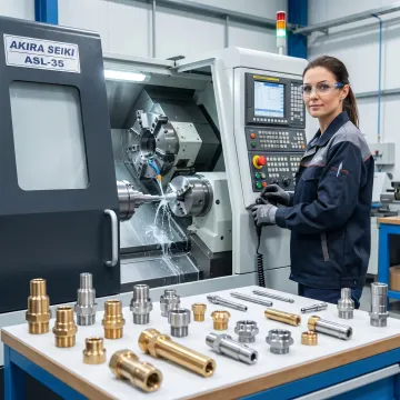 Precision machining of industrial fittings and custom parts