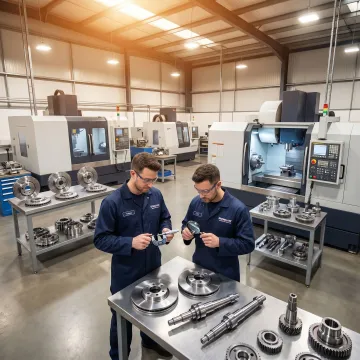 Precision automotive machining equipment in operation