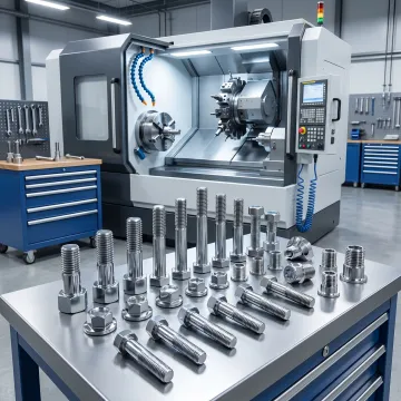 Custom automotive fasteners in a precision machine shop