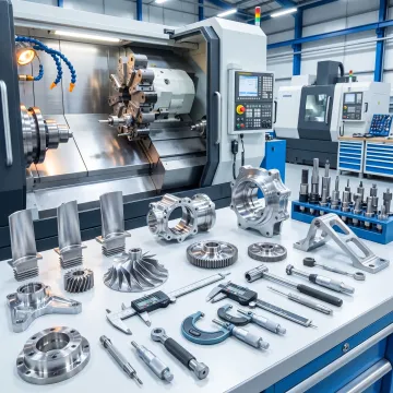 Precision aerospace components in a machine shop
