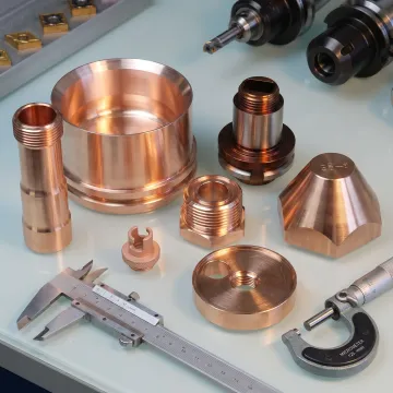 Custom copper CNC machined components