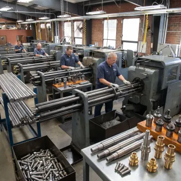 Precision screw machine components and machining equipment