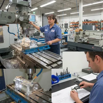 Custom aluminum parts machining in a precision machine shop