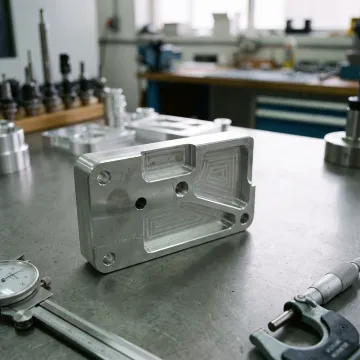 Custom machined CNC milled part with detailed features