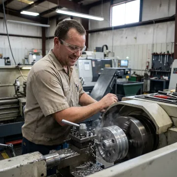 Machining custom pulley component