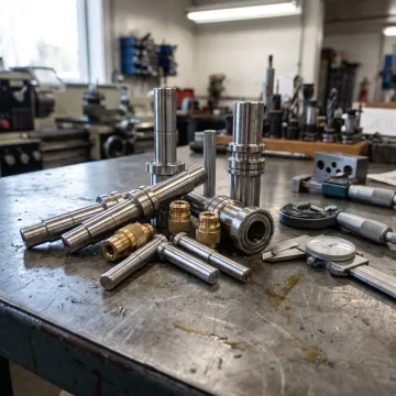 Custom CNC components ready for inspection