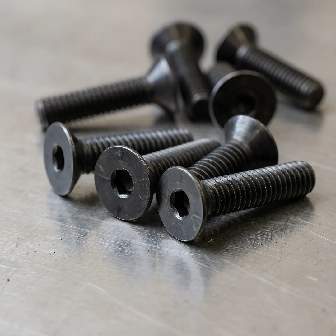 Black Oxide Flat Head Machine Screws