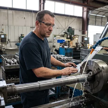 Automotive components being machined on CNC equipment