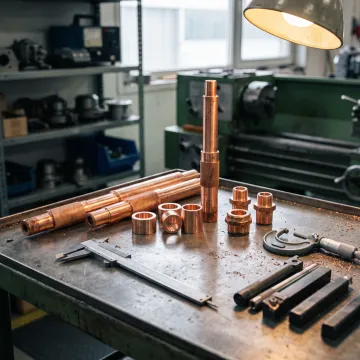 Custom copper CNC machined components