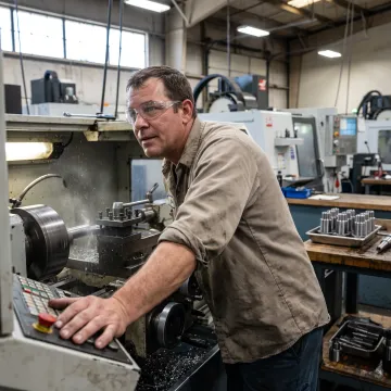 CNC turning process for threaded metal components