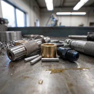 Machined metal components produced by CNC turning and milling