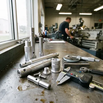 Machined aluminum precision components