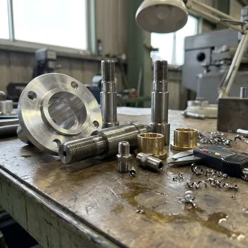 Machined custom flange and turned components