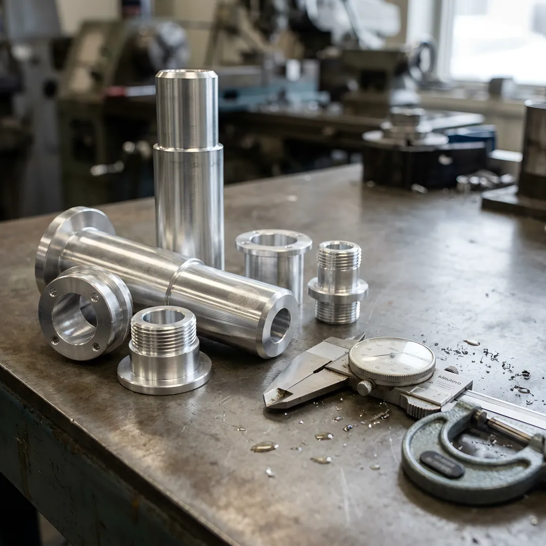 Precision aluminum components ready for inspection