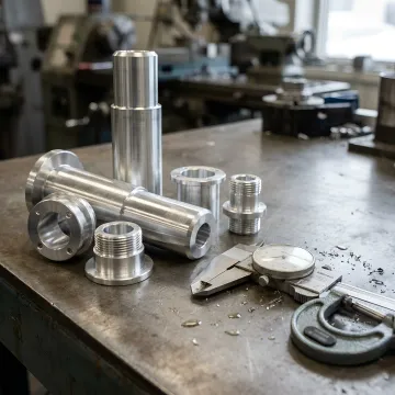 Precision aluminum components ready for inspection
