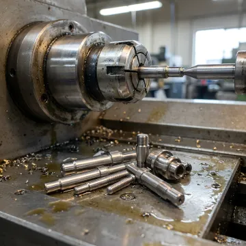 Titanium Swiss machined precision parts