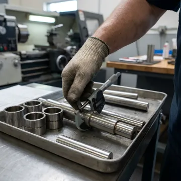 Precision machined steel parts ready for finishing