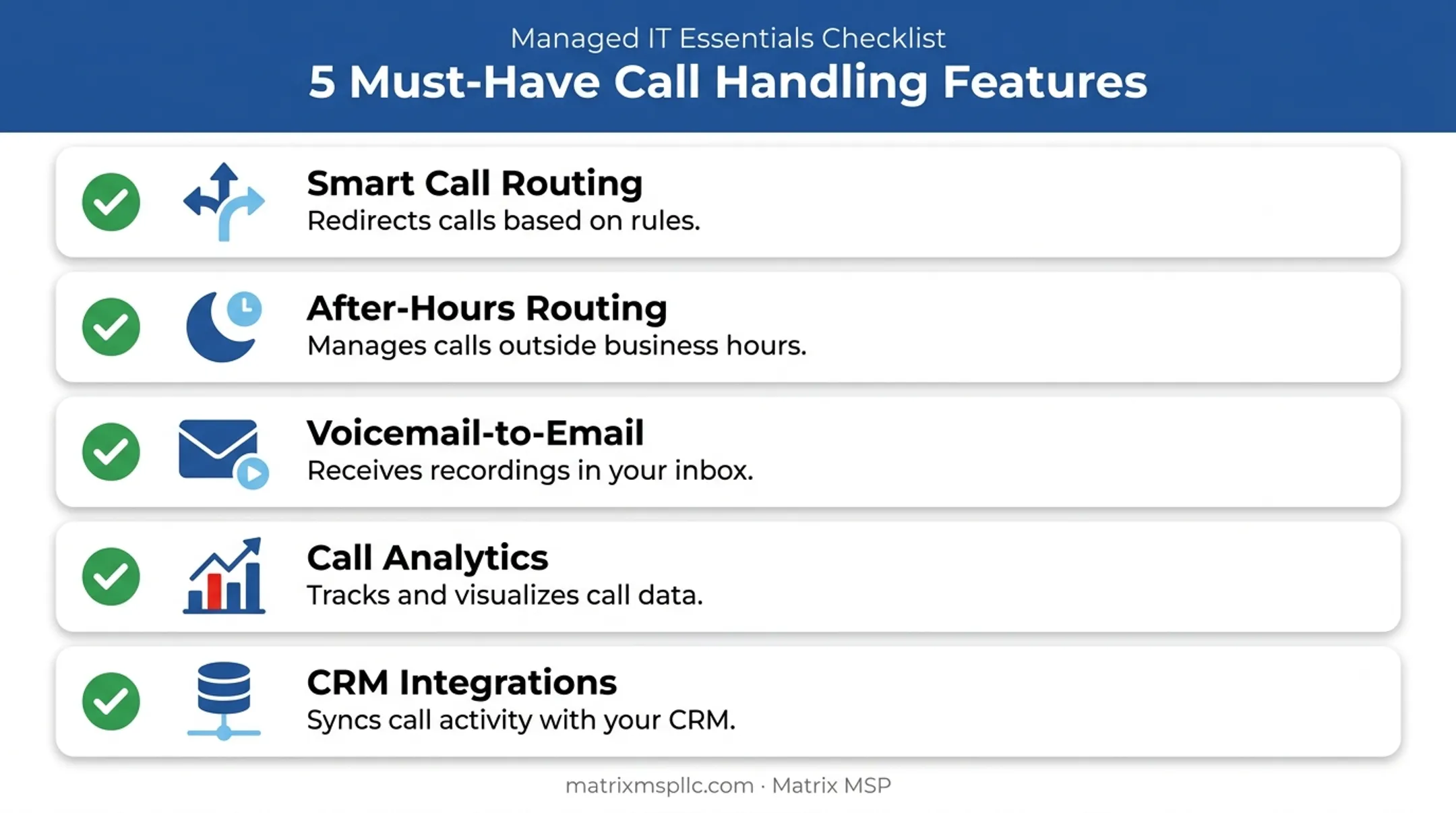 Five essential features checklist for automated phone system selection