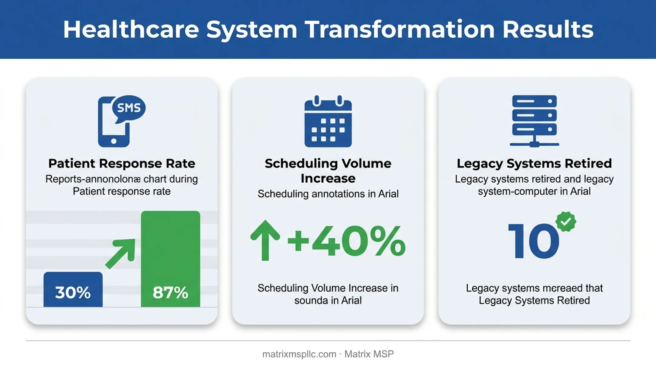 Healthcare digital transformation results patient response rate improvement metrics