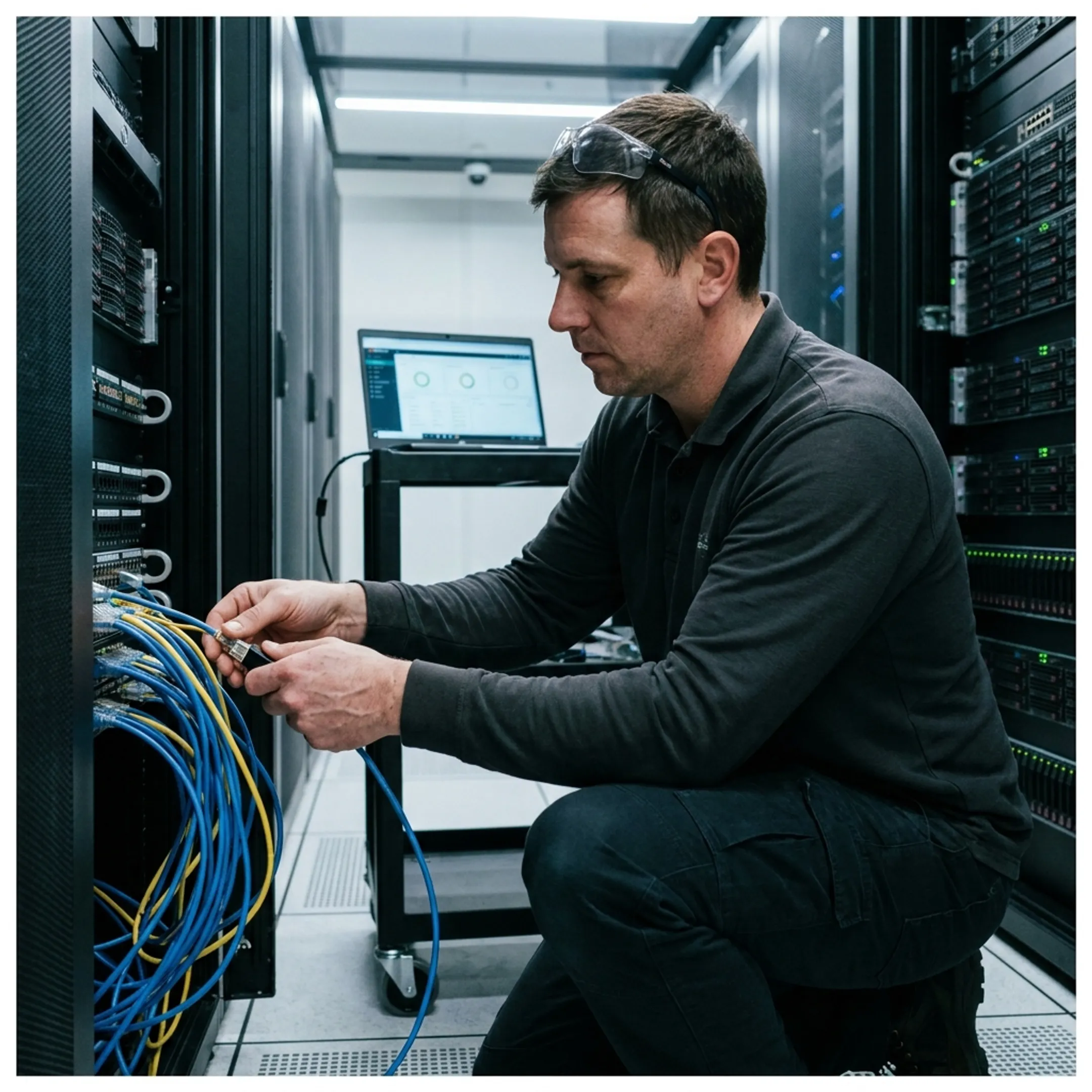 IT engineer maintaining a business server
