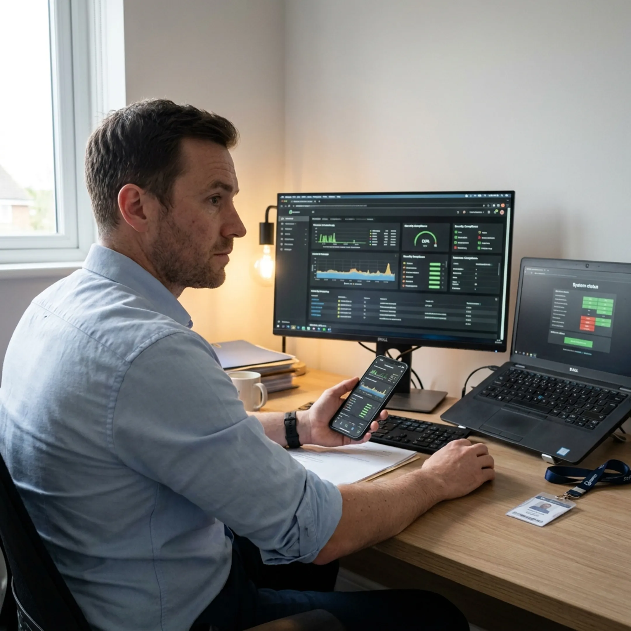 Developer building a responsive business website