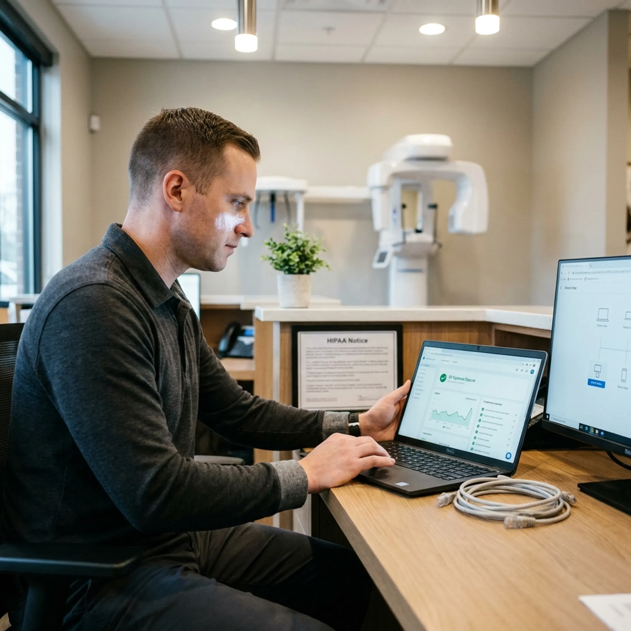 IT specialist supporting a dental practice network