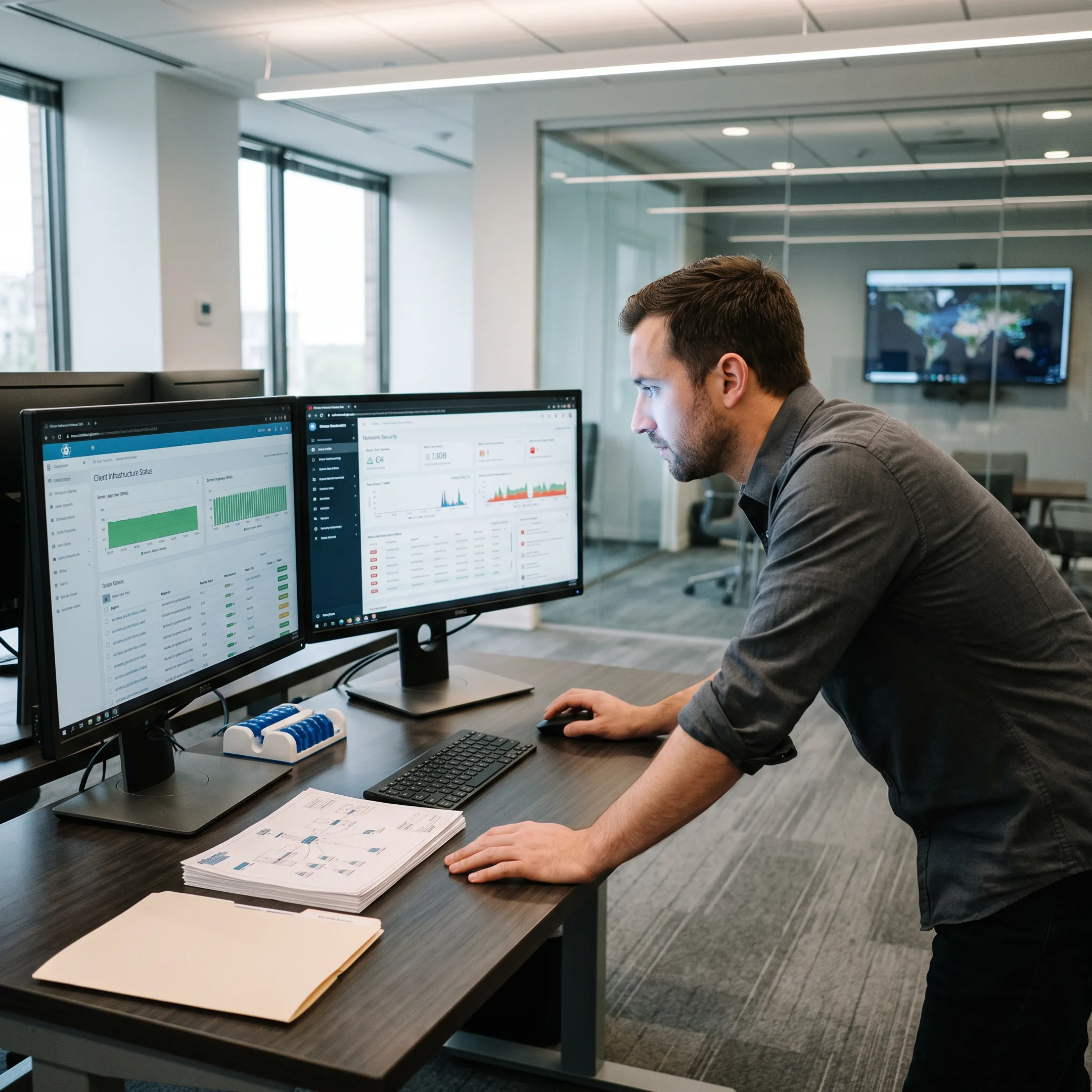 Web designer building a business website
