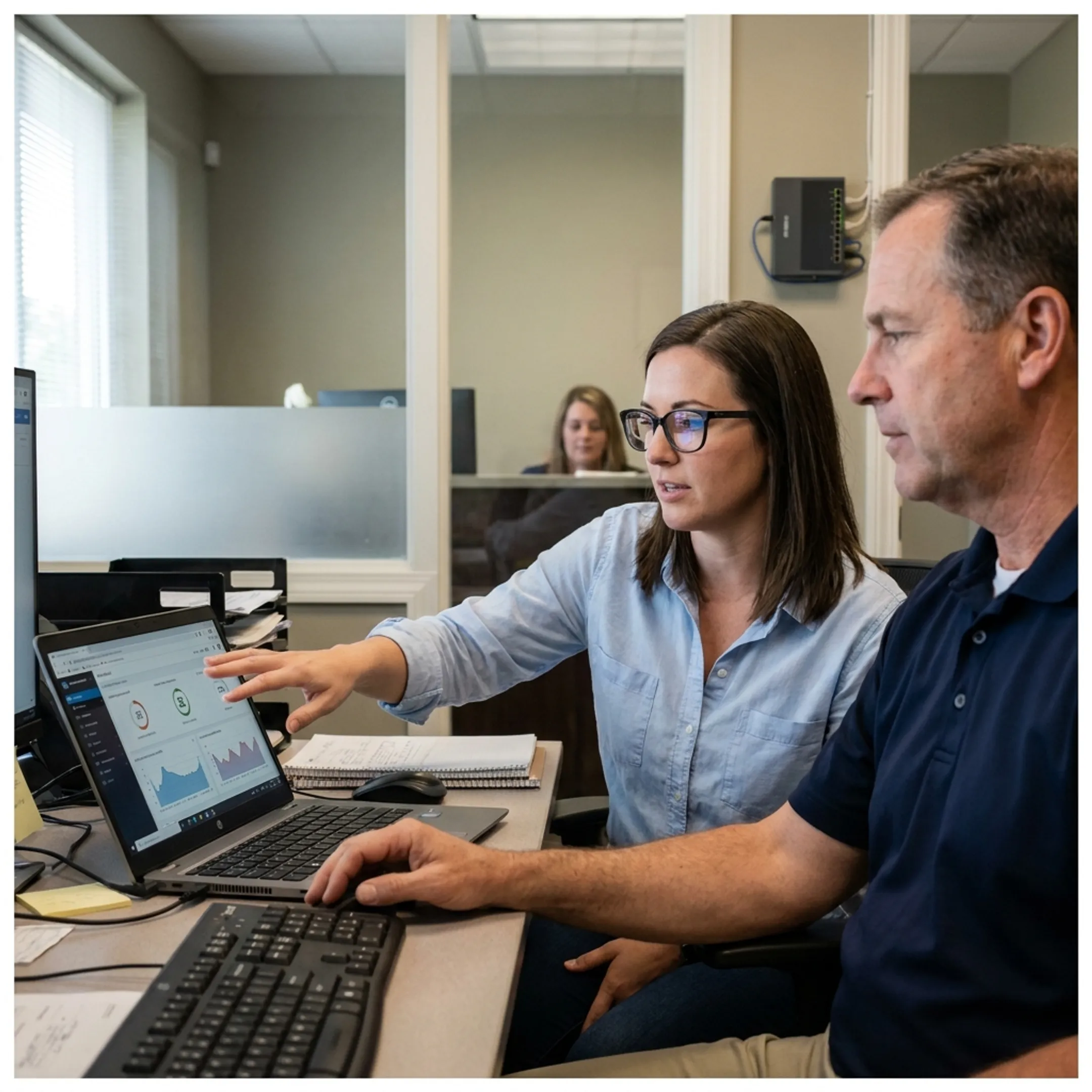 IT specialist supporting healthcare technology