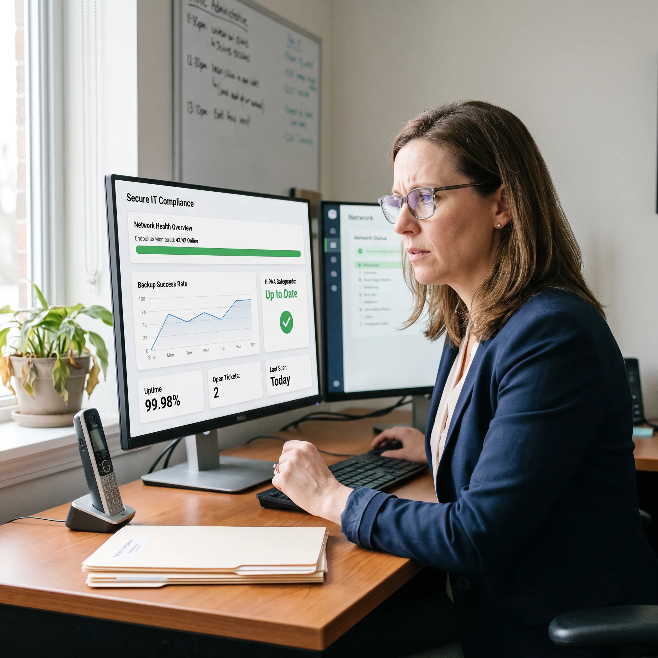 Doctor reviewing a modern practice website