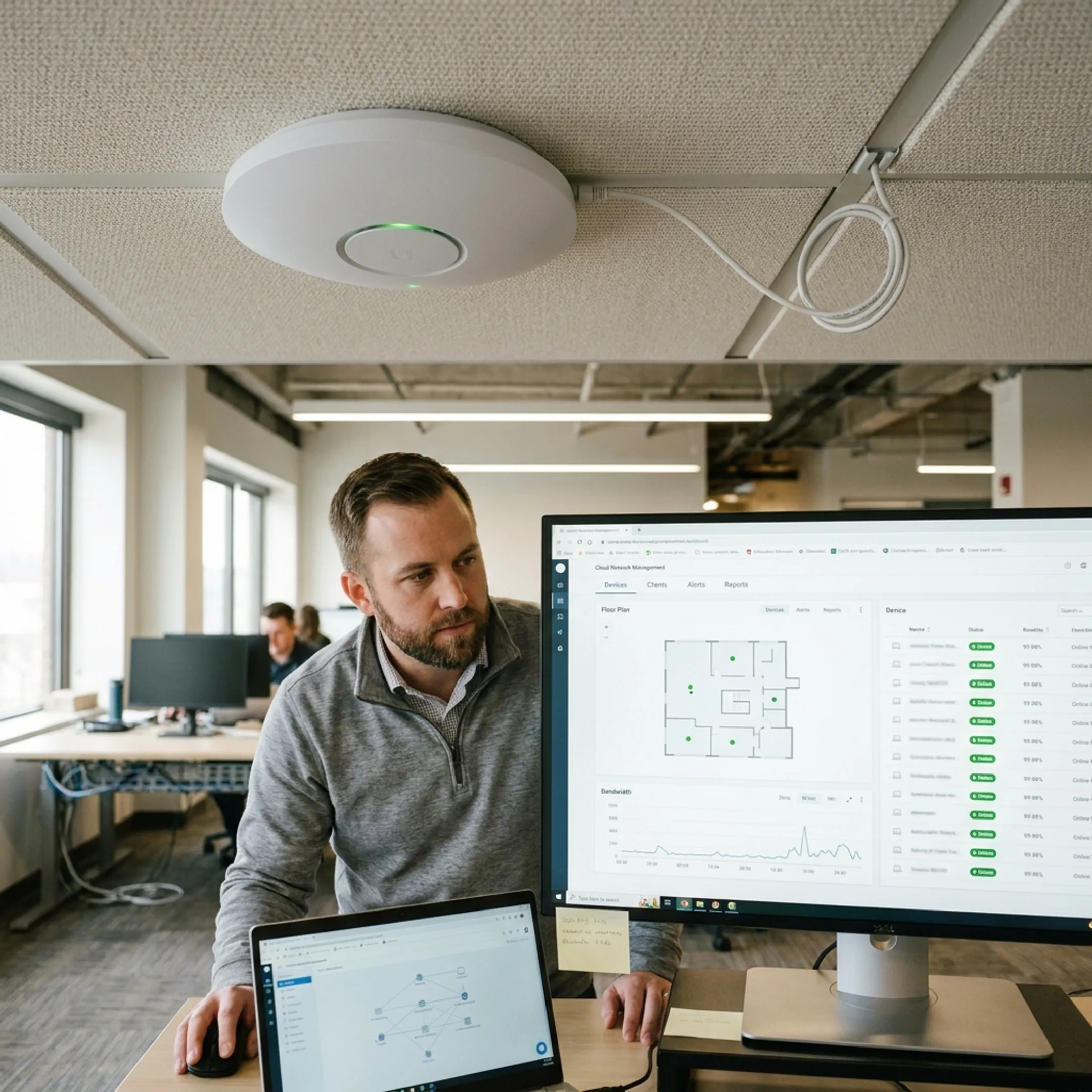 Business WiFi access point managed from cloud dashboard
