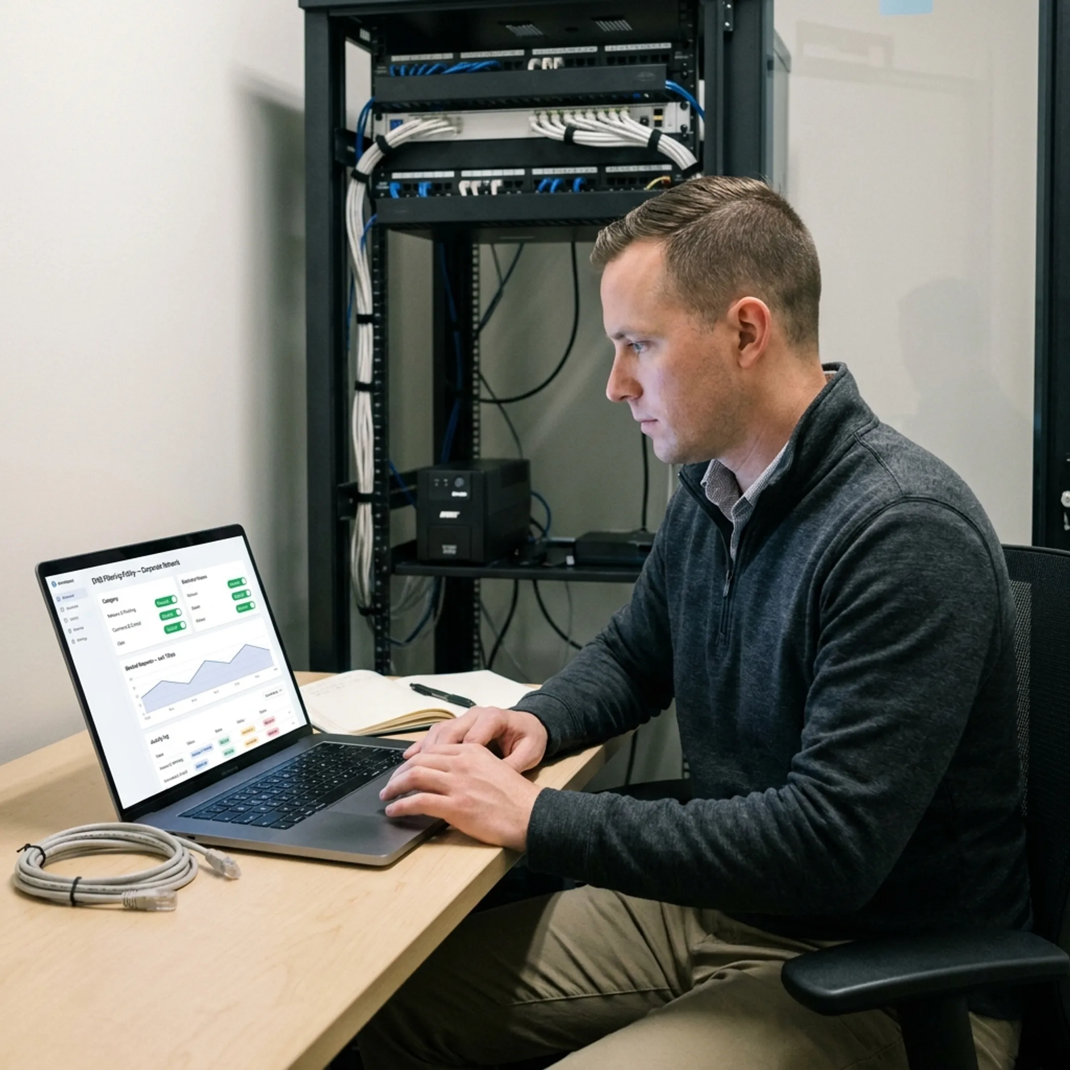 Managed DNS protection for business network