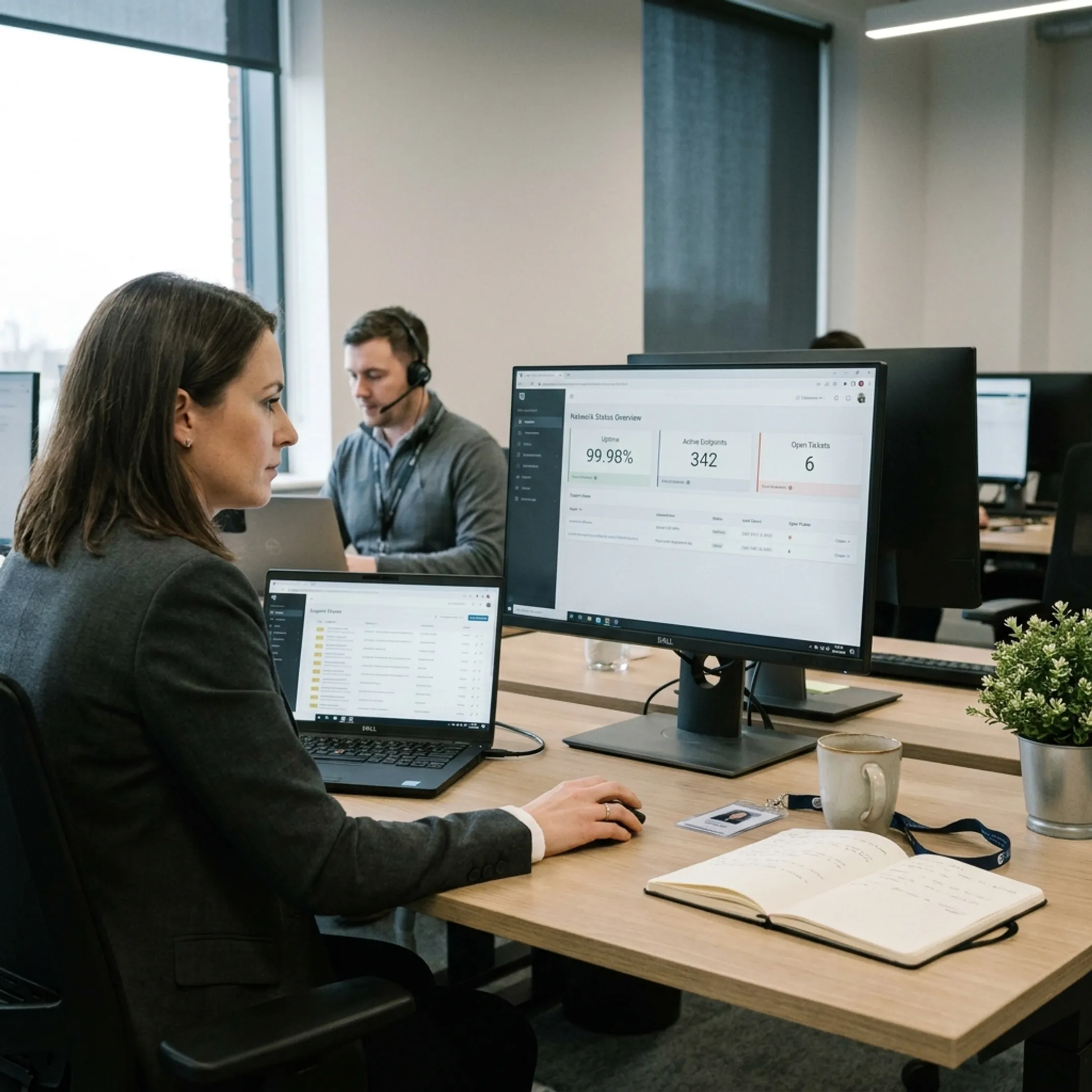 Designer building a responsive business website