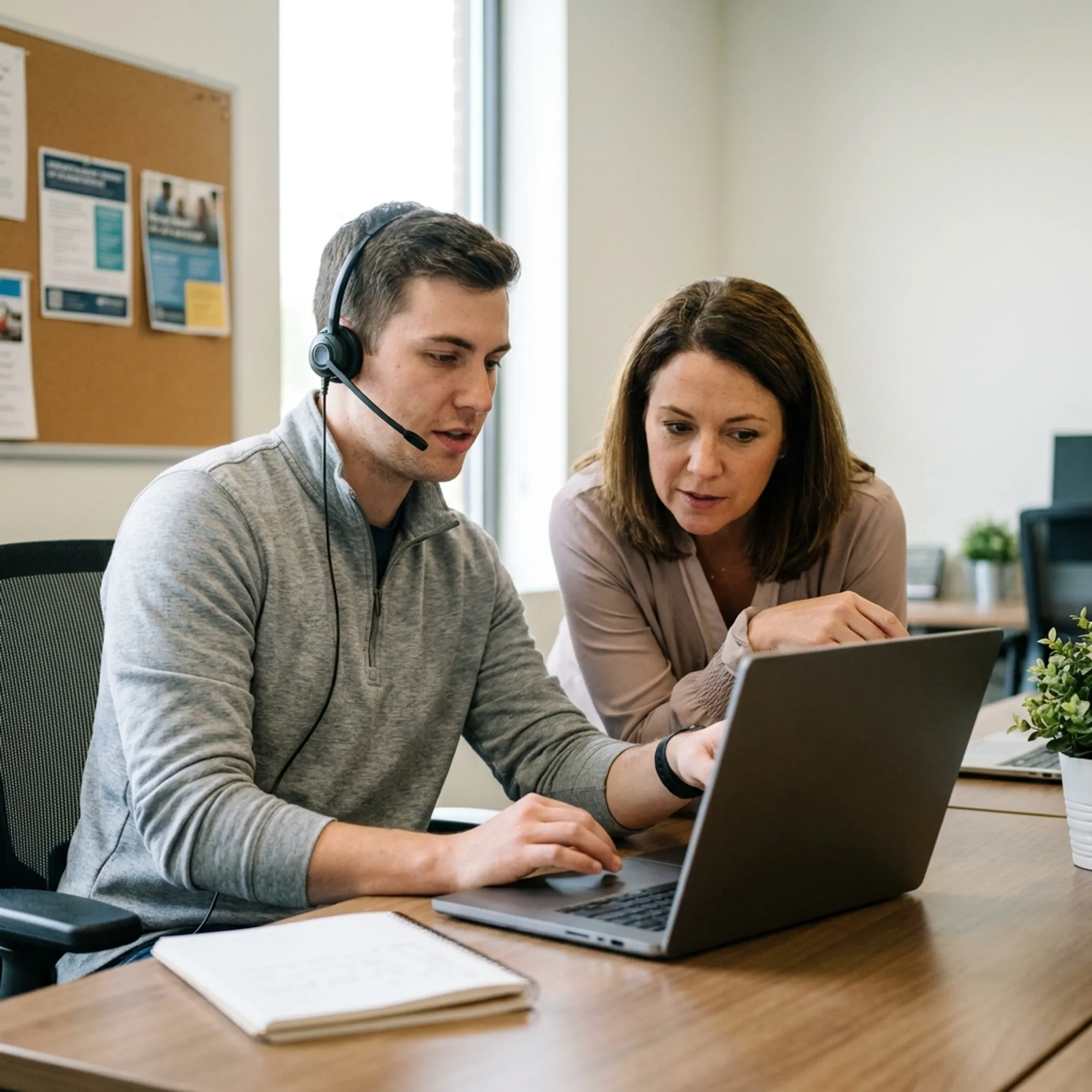IT specialist assisting a nonprofit employee remotely