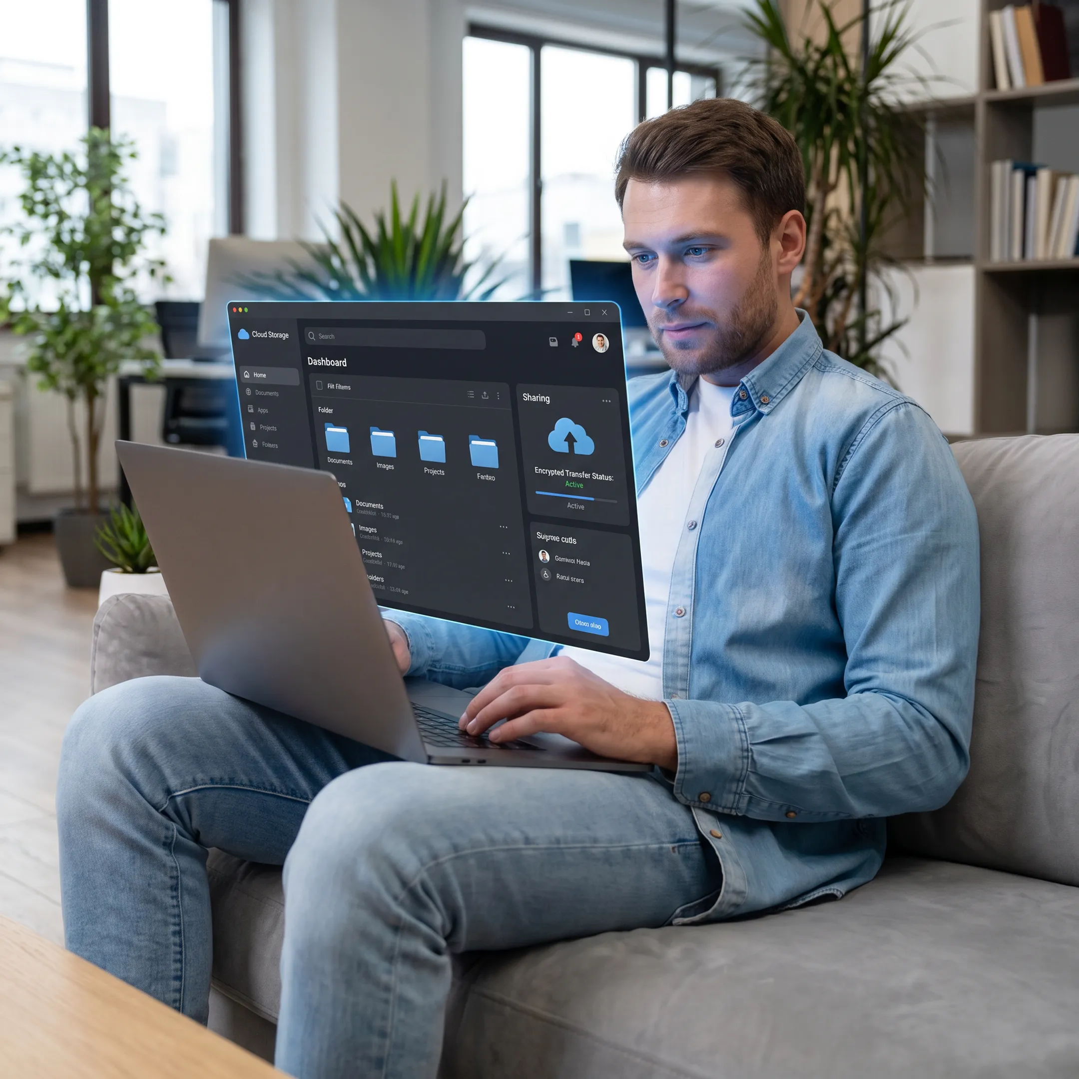 Professional securely sharing files through cloud storage