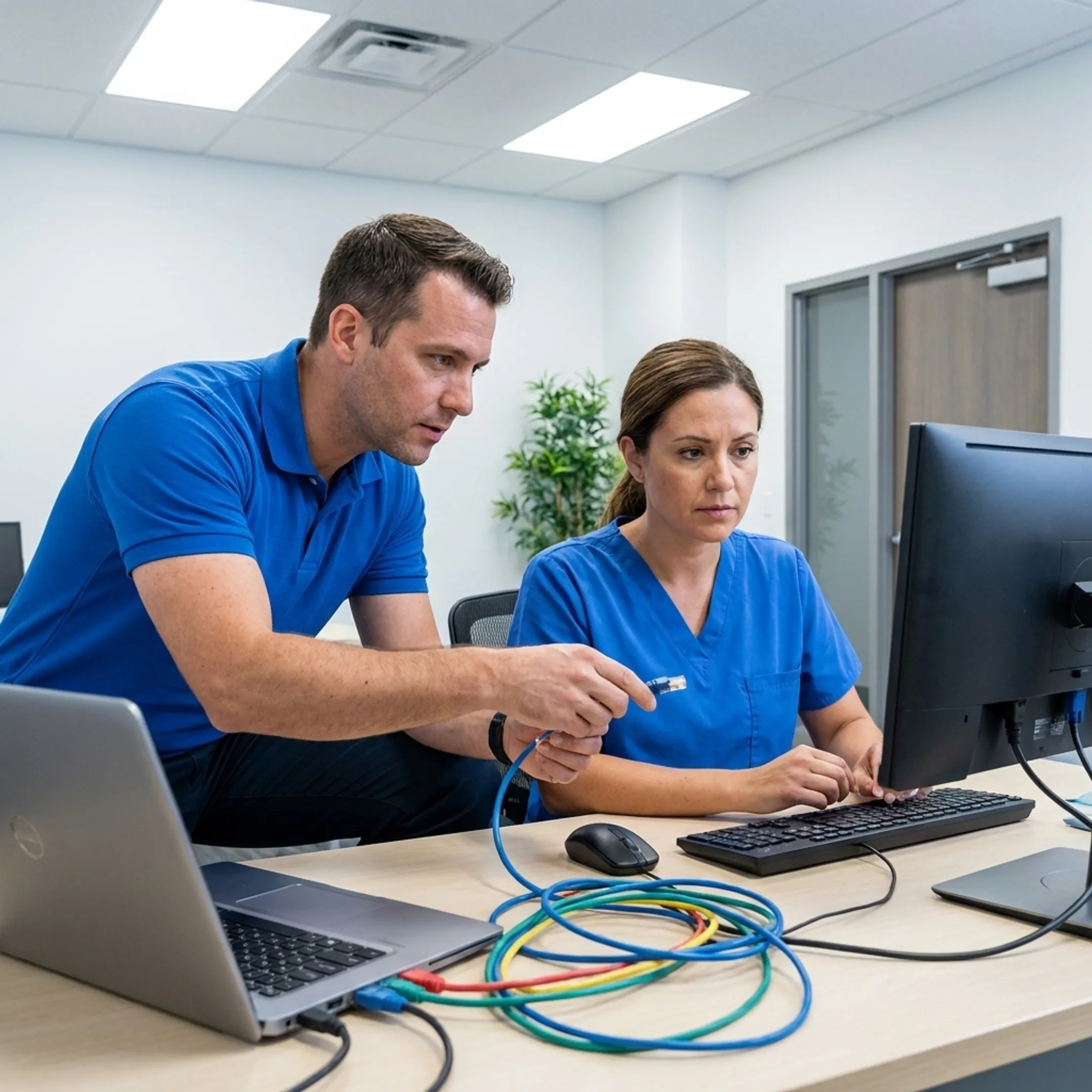 IT specialist supporting a healthcare office