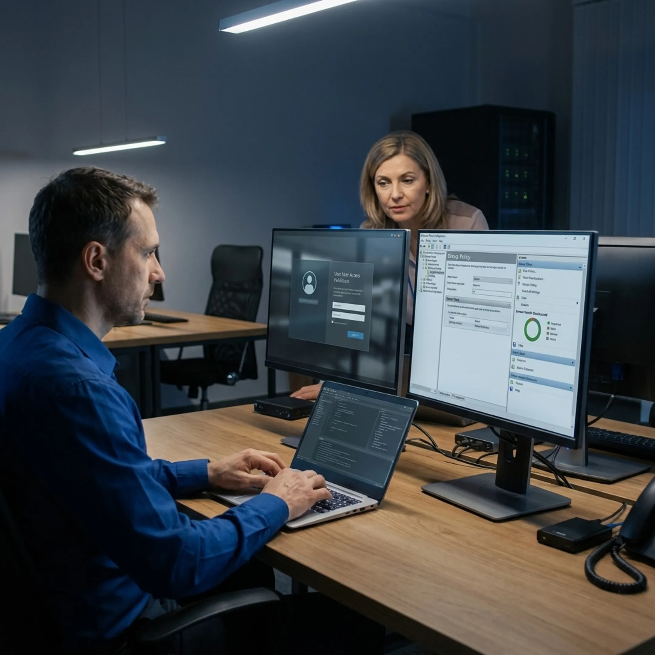 IT team validating a directory migration