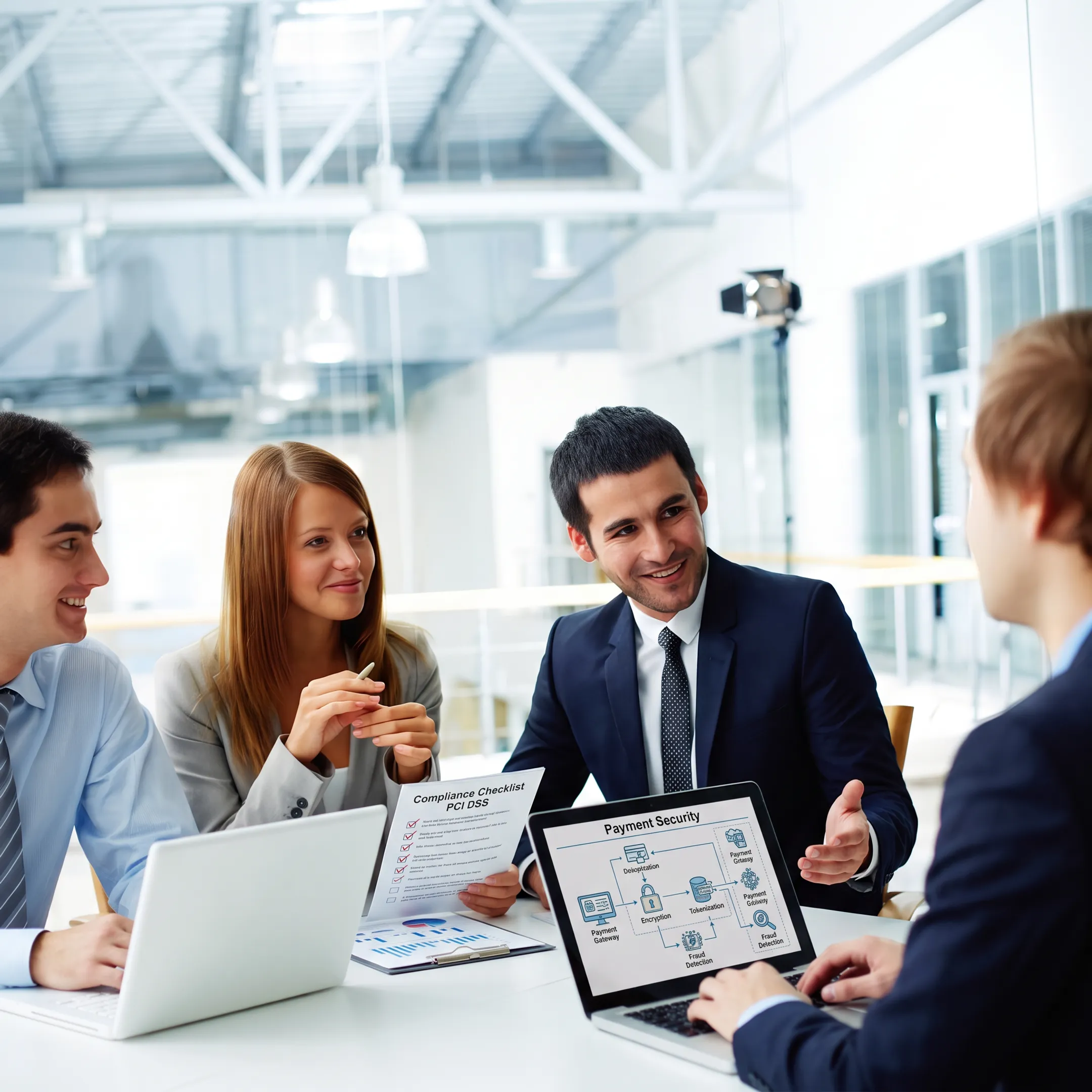 Consultants mapping a PCI compliance plan