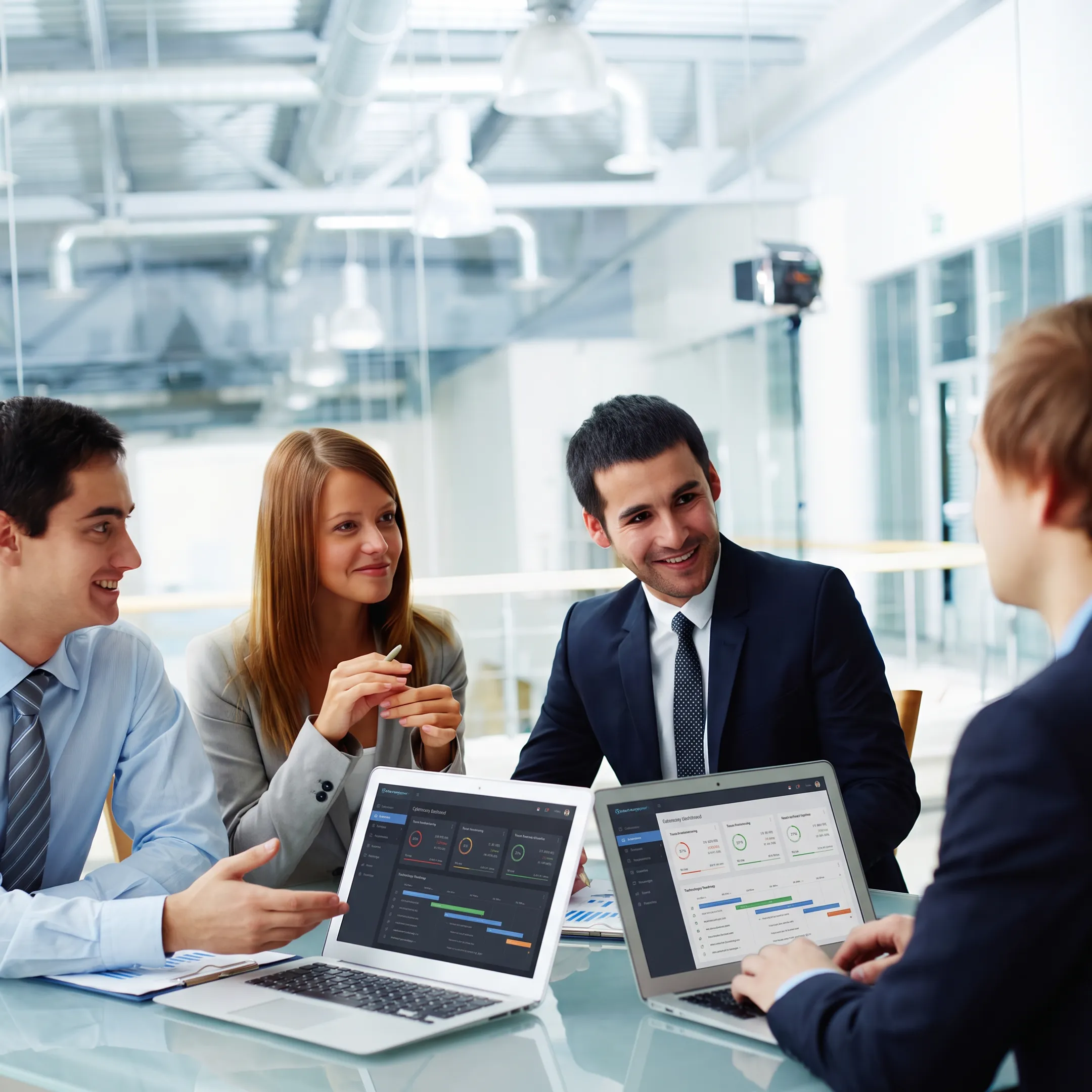 IT consultant reviewing a business technology plan