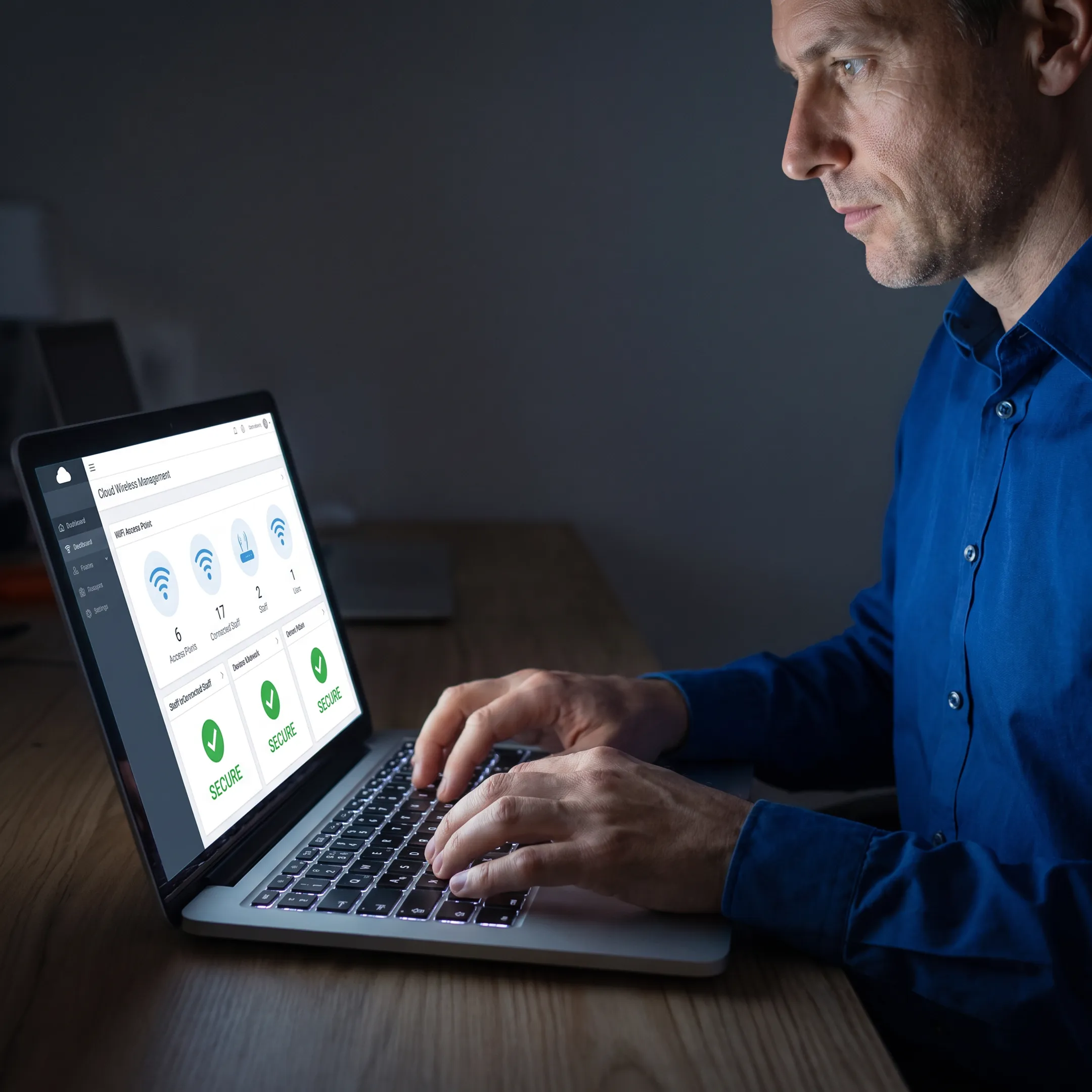 IT professional managing a business WiFi network