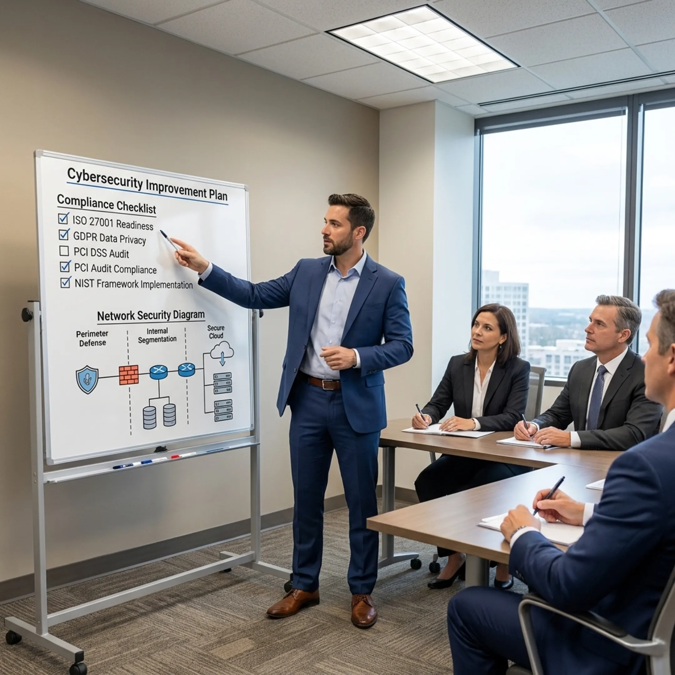IT consultant planning CMMC security improvements