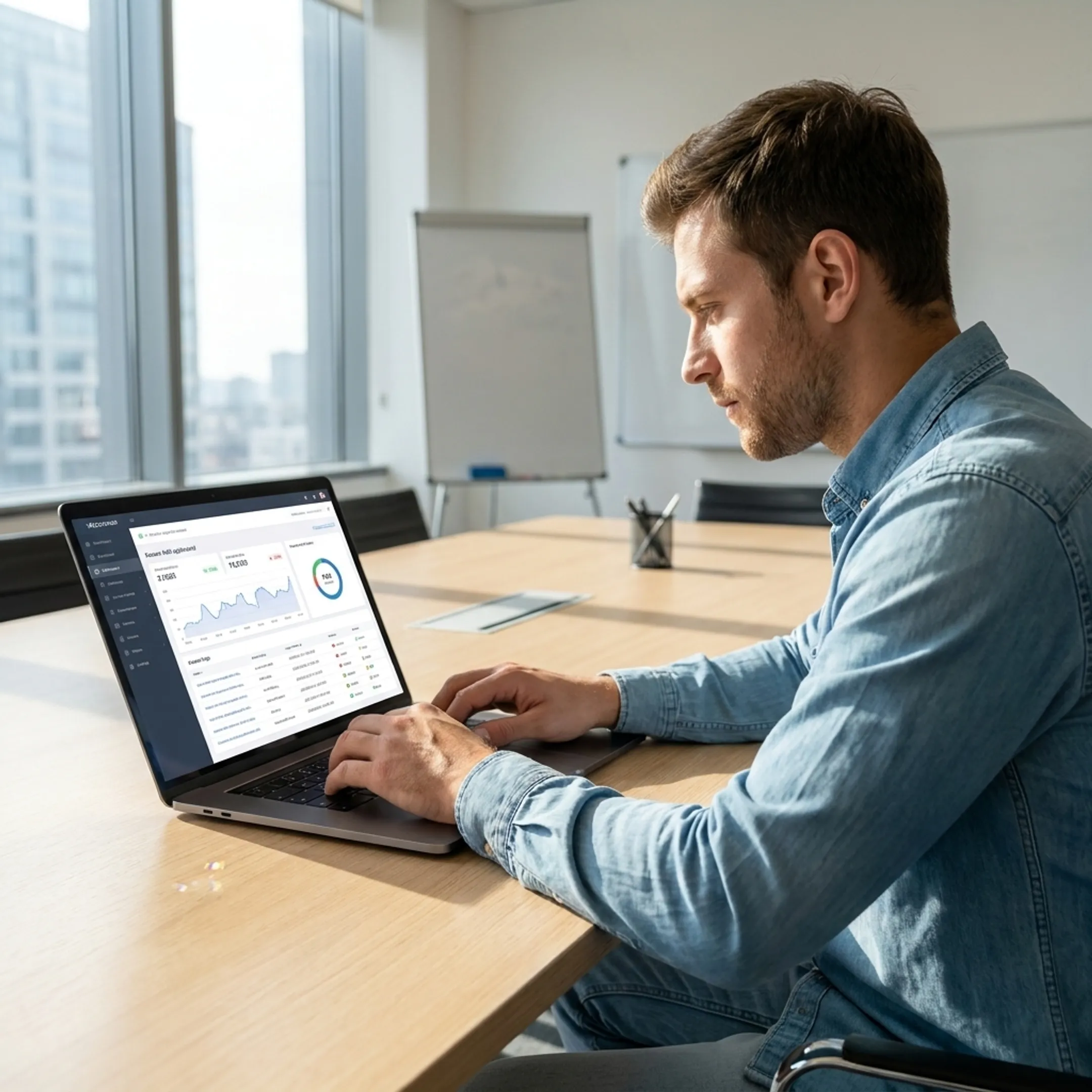 IT engineer reviewing secure web application infrastructure