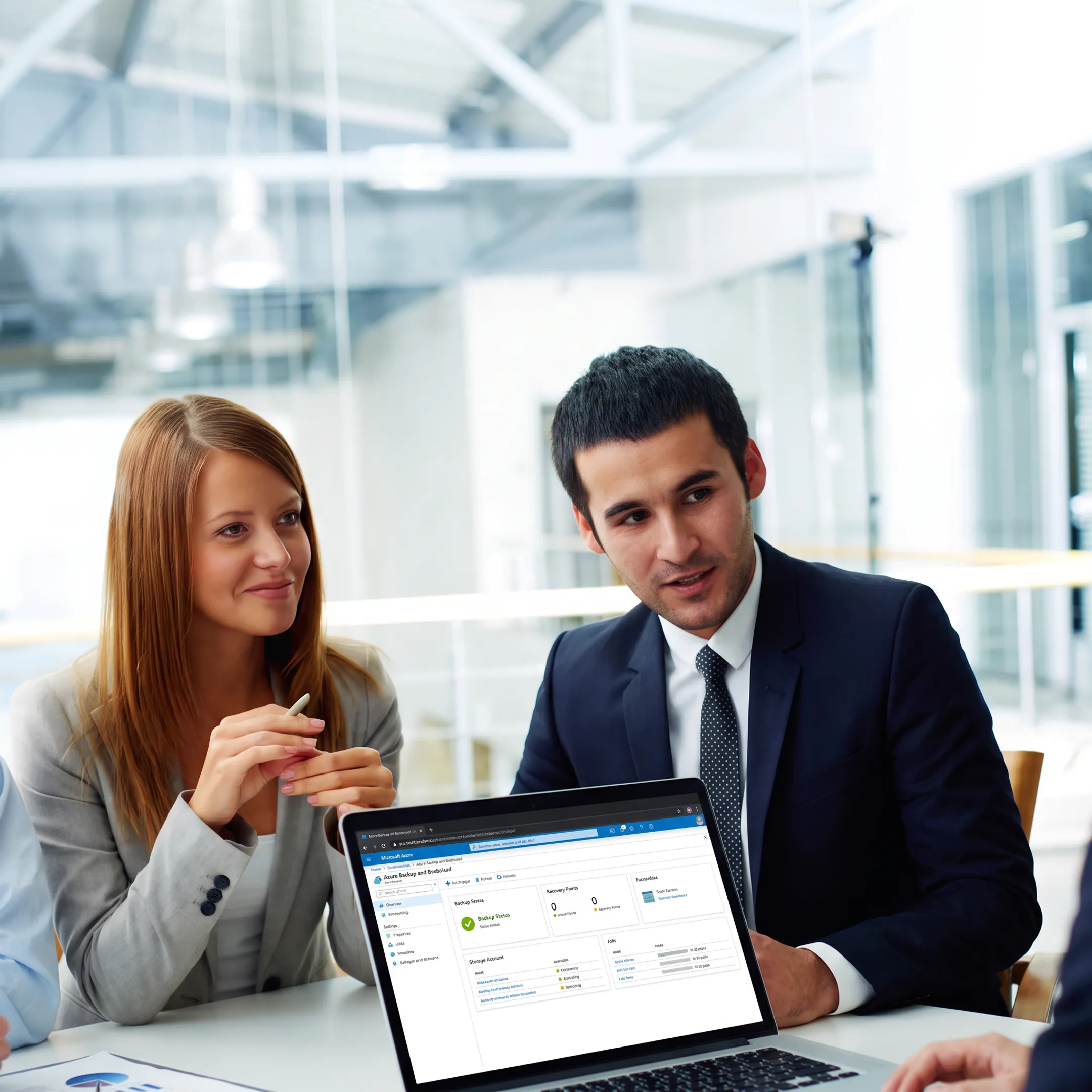 Consultant planning secure Azure data recovery