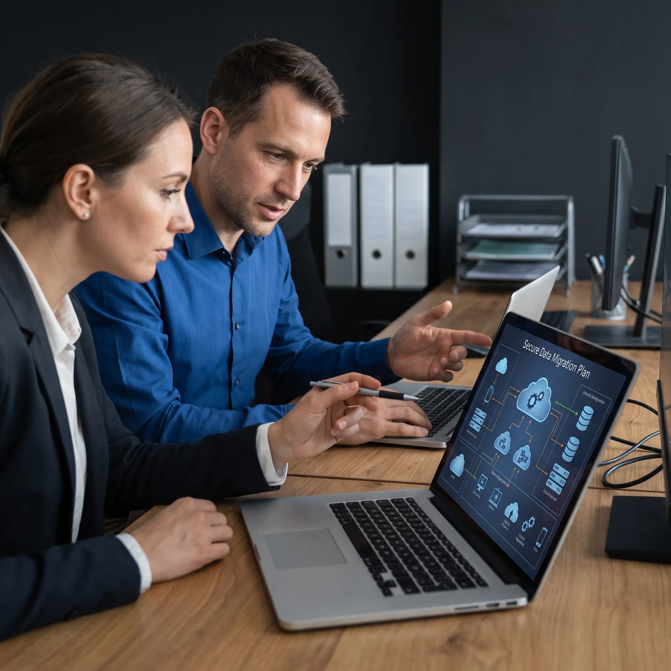 IT consultant reviewing a cloud migration plan
