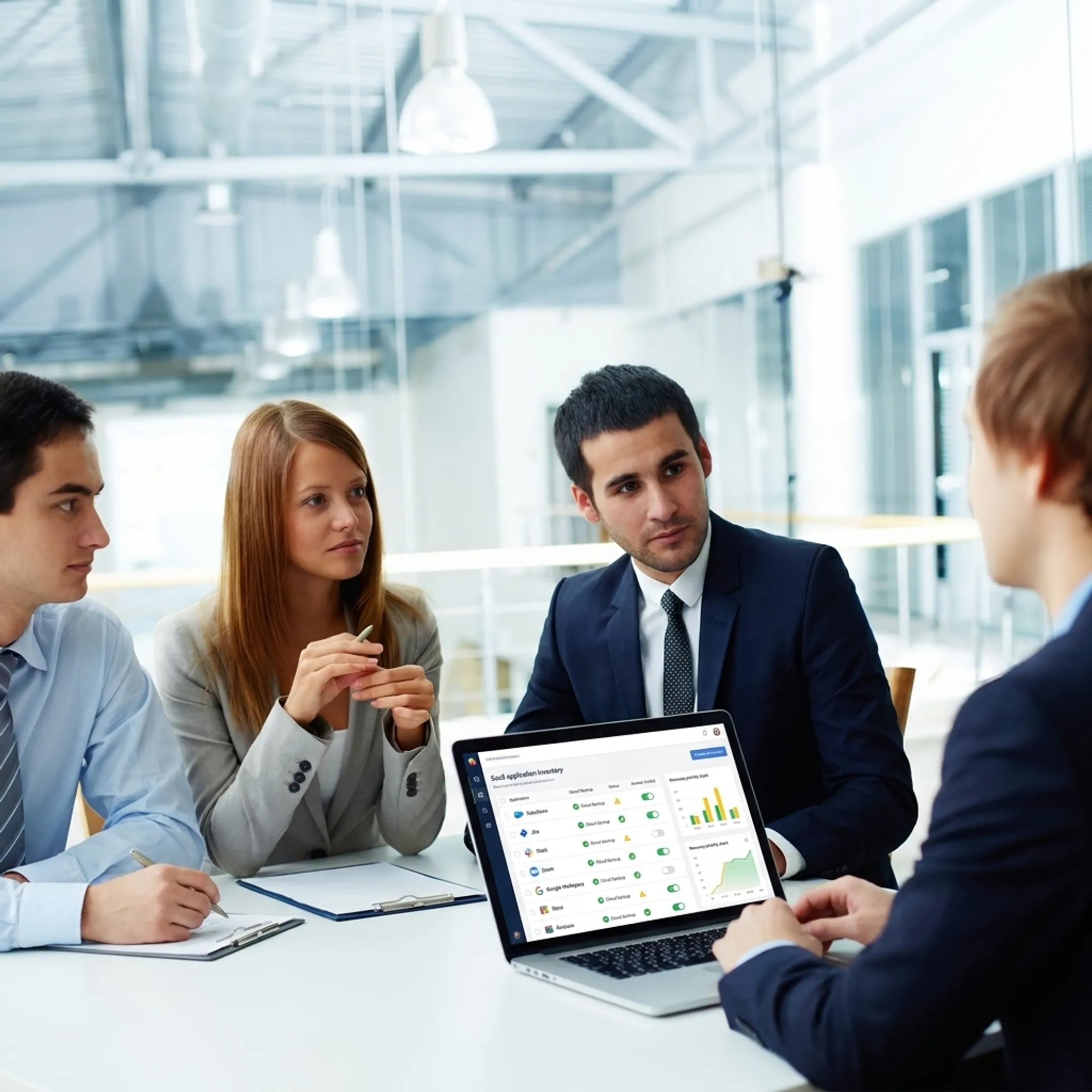 Consultant planning SaaS data protection strategy
