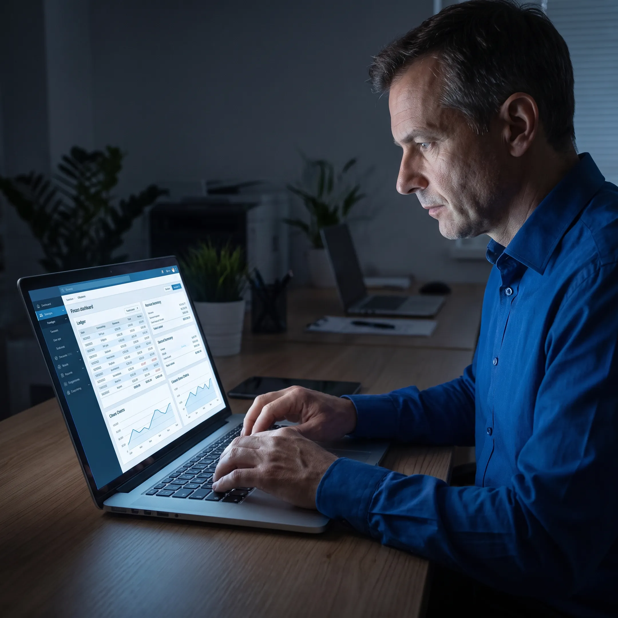 Accountant accessing QuickBooks through a secure cloud workspace