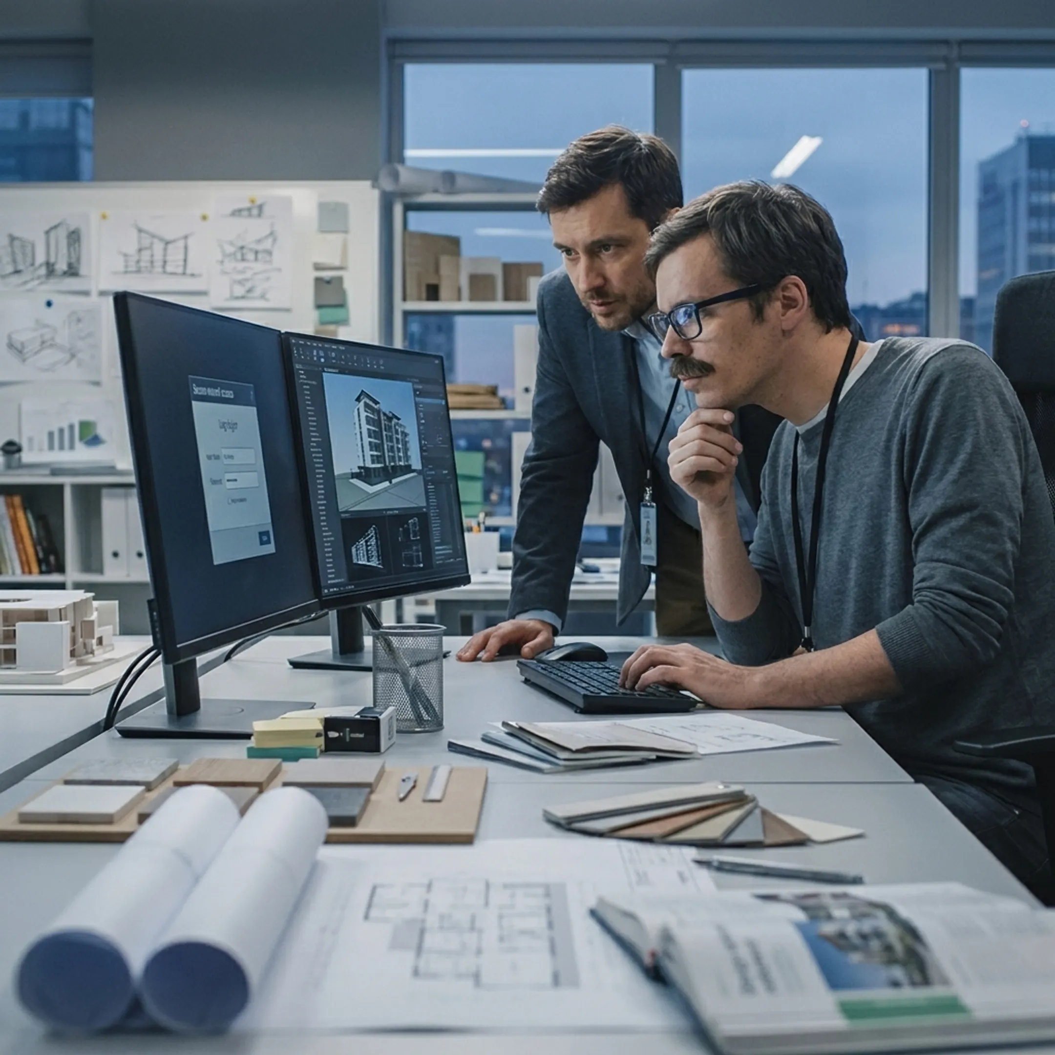 IT specialist assisting an architecture design team