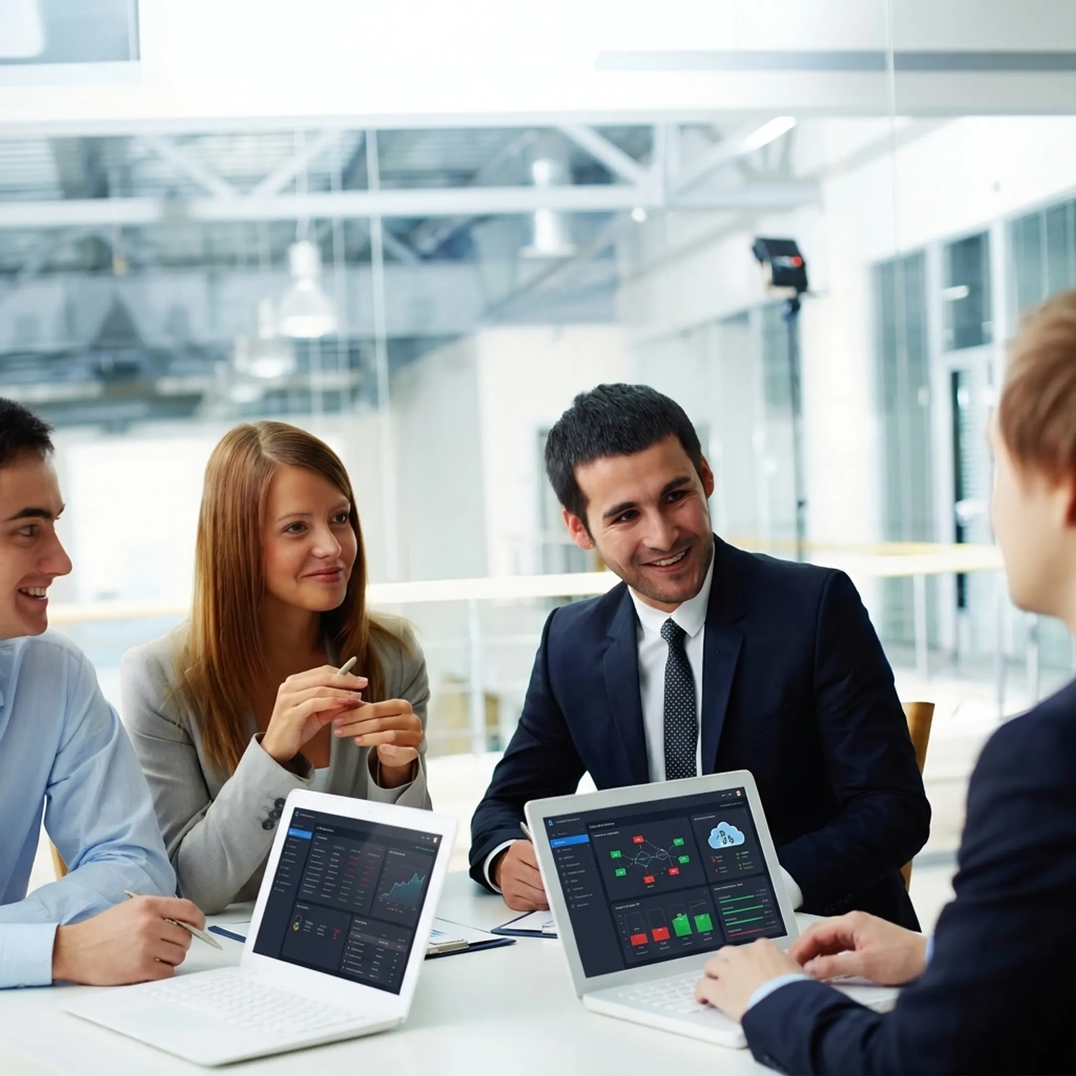 IT consultant discussing secure technology strategy