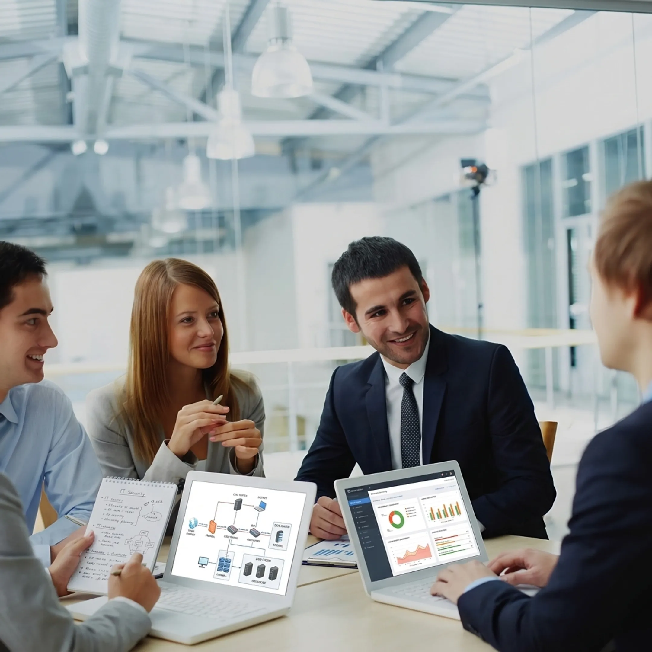 Credit union team in IT strategy meeting
