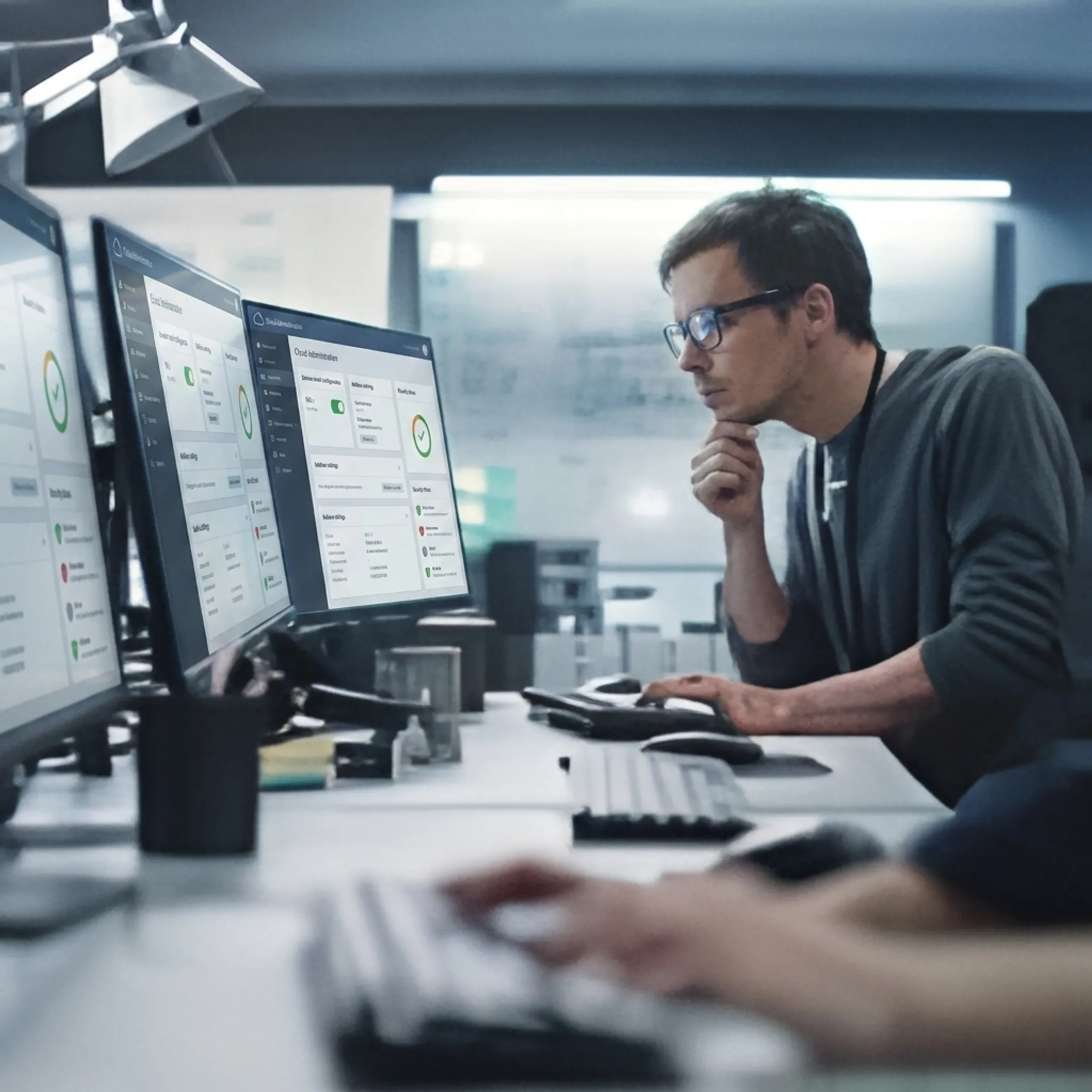 IT specialist configuring business email